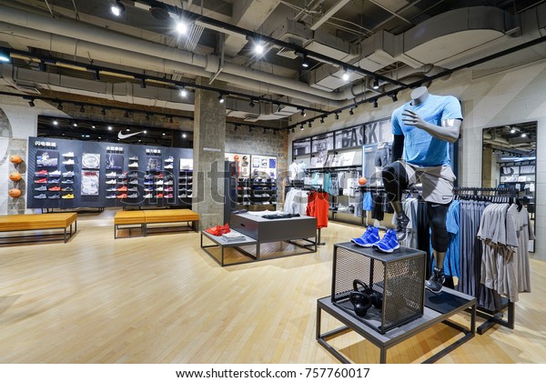 Beijingchinaapr292017nike Store Interior Displayfamous Sports Fashion ...