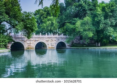 Beiling Park stone bridge architectural landscape