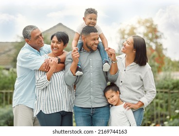 Being A Family Isnt A Social Construct But An Instinct. Shot Of A Family In The Backyard At Home.