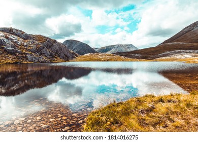 Beinn Eighe Mountain Trail on Scotland’s West Coast, with Blue and Orange tones - Shutterstock ID 1814016275