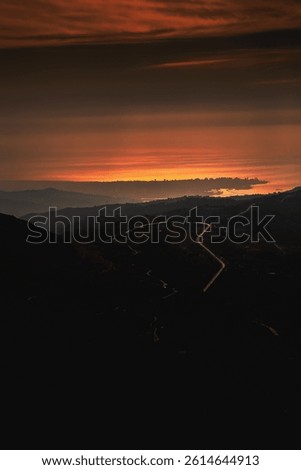 Beirut from afar during sunset 