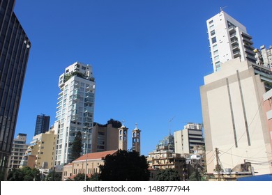 Beirut City Areal And Street View 