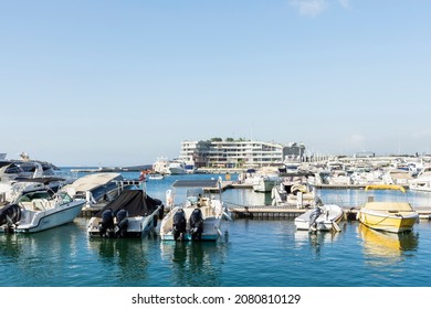 Beirut, Lebanon - 07.03.2021: Saint George Bay, Zaitunay Bay