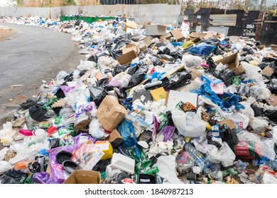 Beirut / Lebanon - 10/25/2020: Piling trash in the street, garbage crisis