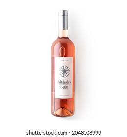 Beirut, Lebanon - April 16, 2021:  Ixsir Lebanese Rose Wine 