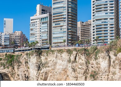 Beirut Lebanon - July 07 - 2019 - Red Bull Cliff Diving Competion Raouche Beirut