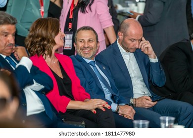 Beirut - Lebanon - June 08-2019, Lebanese Foreign Minister Gebran Bassil With Energy Minister Nada Boustany