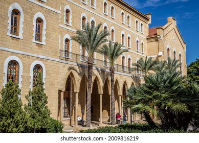 Beirut, Lebanon - March 5, 2020: College Hall Of American University In Beirut, Capital Of Lebanon