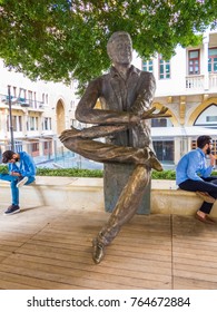 BEIRUT, LEBANON - NOVEMBER 3, 2017: Samir Kassir Statue In Beirut Central District. 