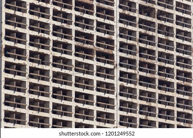 BEIRUT, LEBANON - October 5, 2018: The Ruins Of The Holiday Inn Beirut, Damaged During The Lebanese Civil War, And Now A Gutted, Bullet-riddled Ruin, Looming Over The City.