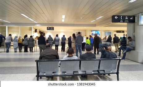 Beirut Lebanon On April 25, 2019: The Visitors Were Waiting Family Arrive At The County In The Airport