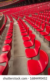 Bejing, China - July 1, 2011 : Chairs On The Tribune Of The Olympic Stadium In Bejing