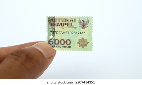 Bekasi, Indonesia, 04 09 2019, The Indonesian Stamp Duty, The Legal Stamp For Legal Paper, Commercial And Non Commercials