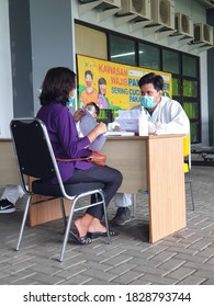 Bekasi, West Java Indonesia - August 5, 2020: Covid 19 Rapid Test Center At GOR Bekasi Or Bekasi Sports Arena To Test For Possible Corona Virus Infection. 