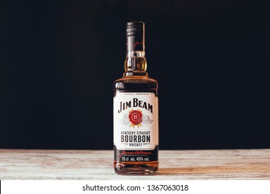 BELA CRKVA, SERBIA - MARCH 23, 2019: Jim Beam is a very popular drink in the world.