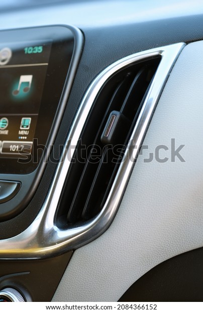 Belarus, Minsk\
-31.10.2021:2017 Chevrolet Equinox SUV in white. Elements of air\
conditioning in the car.\
