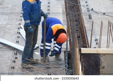Belarus, Minsk,2015. Team workers construction site building architecture - Shutterstock ID 1535050643