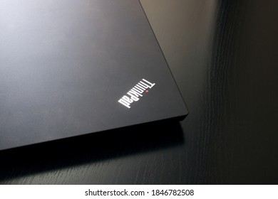 BELARUS, NOVOPOLOTSK - NOVEMBER 02, 2020: Laptop Thinkpad On Table