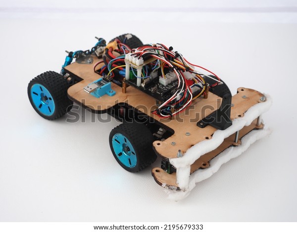 Belarus,Minsk,2022. futuristic robot car modern\
kids idea construction mechanical\
model.