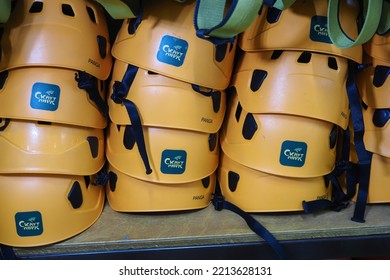 Belarus,Minsk,2022.safety Equipment In The Children's Rope Town Scout Park