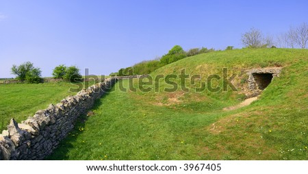 belas knap neolithic long barrow chambered tomb burial site winchcombe the cotswolds gloucestershire england uk