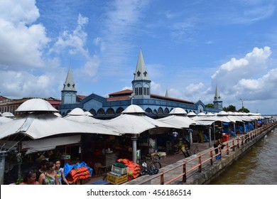 Belem Brazil - July 19 2016 - Mercado Ver-O-Peso, Famous Fish Market Belem Brazil
