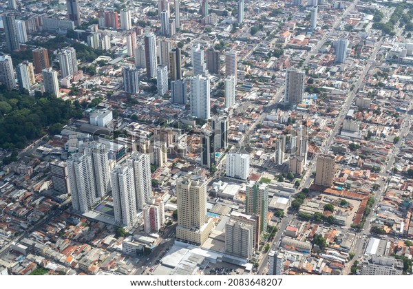 Belem, Para, Brazil - Nov 12, 2021: Aerial photo\
of part of the \