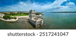 The Belem Tower or the Tower of Saint Vincent, the old gateway to Lisbon, Portugal