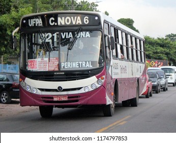 Belem/Para/Brazil - October 16, 2013: Bus Of The Urban Transport System Of The Metropolitan Region Of Belém