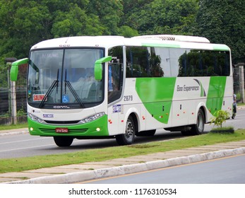 Belem/Para/Brazil - October 25, 2012: Bus Of The Company Boa Esperanca That Makes The Transport Of Passengers Between The Cities Of Belem And Salinopolis, In Para State.