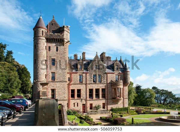 Belfast castle. Tourist\
attraction on the slopes of Cavehill Country Park in Belfast,\
Northern Ireland