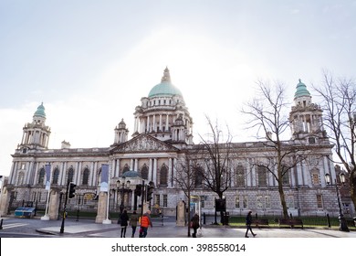 Belfast City Hall In Backlight