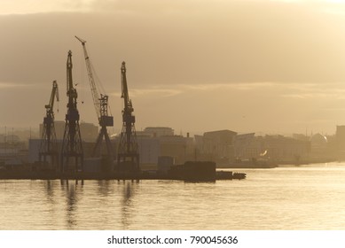 Belfast Harbour At Sunset