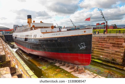 BELFAST, IRELAND - OCTOBER 01 2019: SS Nomadic tender ship of the White Star Line