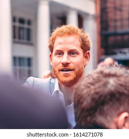 Belfast, Northern Ireland - September Thursday 2017: Prince Harry - Duke Of Sussex Visits Belfast, Pictured Here Leaving The MAC.