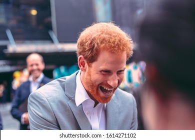 Belfast, Northern Ireland - September Thursday 2017: Prince Harry - Duke Of Sussex Visits Belfast, Pictured Here Leaving The MAC.