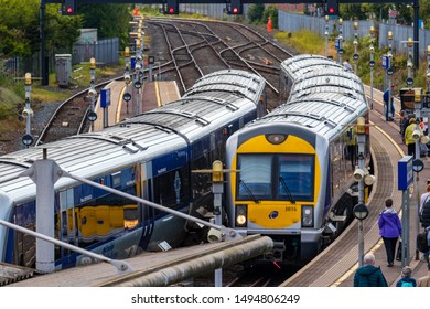 Belfast, Northern Ireland, UK - July 31, 2019: The Great Victoria Street Train Station In Belfast, Northern Ireland, UK.