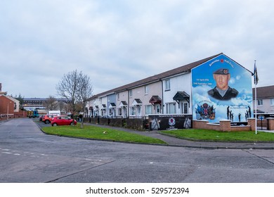 Belfast, Northern Ireland/UK - 29-11-2016 - Memorial Refers To The Troubles, Conflict In Northern Ireland During The Late 20th Century. The Conflict Was Primarily Political And Nationalistic.