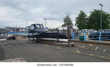 Belfast, The UK - 29 Th July 2022 - This Is Boats In Port Of Belfast