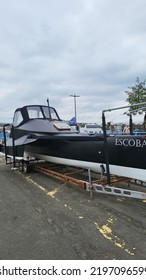 Belfast, The UK - 29 Th July 2022 - This Is Boats In Port Of Belfast