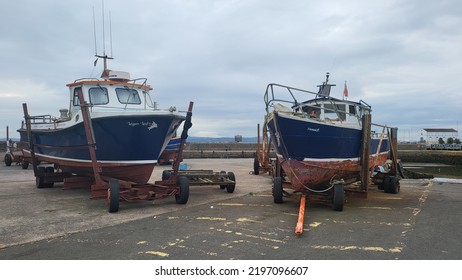 Belfast, The UK - 29 Th July 2022 - This Is Boats In Port Of Belfast