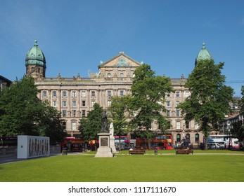 BELFAST, UK - CIRCA JUNE 2018: Donegall Square