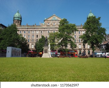 BELFAST, UK - CIRCA JUNE 2018: Donegall Square