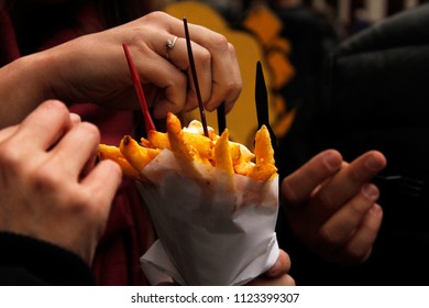 Belgian Fries In Brussels