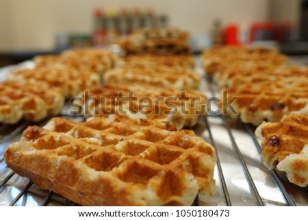 Belgian liege waffles in Brussels