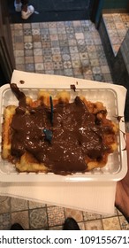 Belgian Waffle With Nutella