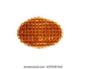 Belgian waffles isolated on white background. Belgian waffles close up. - Shutterstock ID 2370187163