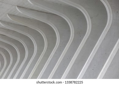 Liège, Belgium - 06 23 2017: Beautiful Architecture From The Liège-Guillemins Railway Station. The Design Is From Architect Santiago Calatrava