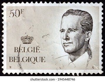 BELGIUM - CIRCA 1984: A Stamp Printed In Belgium Shows King Baudouin, Belgian King, Circa 1984