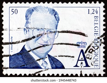 BELGIUM - CIRCA 2000: A Stamp Printed In Belgium Shows King Albert II, Belgian King, Circa 2000